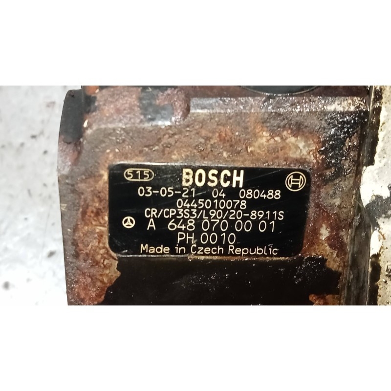 Recambio de bomba inyeccion para mercedes clase e (w211) familiar 3.2 cdi cat referencia OEM IAM 0445010078 A6480700001 