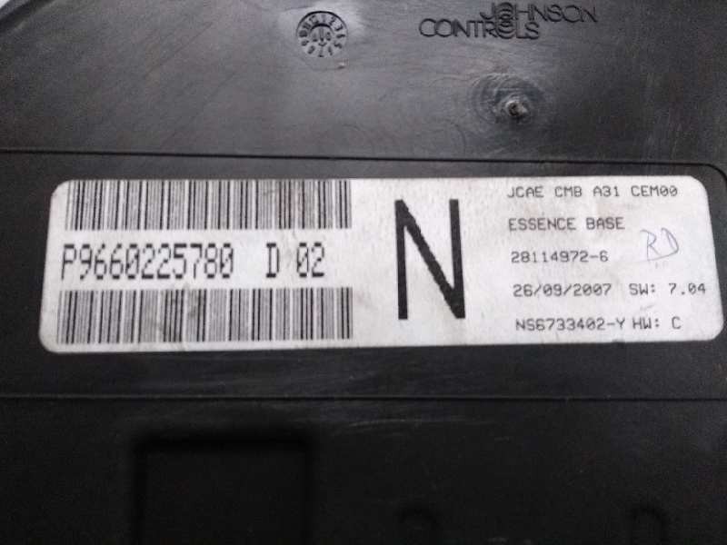 Recambio de cuadro instrumentos para citroen c2 1.1 referencia OEM IAM P9660225780 D02 N 281149726 Recambio de cuadro instrumentos para citroen c2 1.1 referencia OEM IAM P9660225780 D02 N 281149726