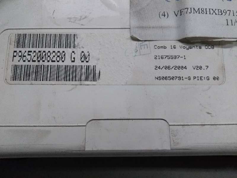 Recambio de cuadro instrumentos para citroen c2 1.4 hdi referencia OEM IAM P9652008280 G00 216755971 Recambio de cuadro instrumentos para citroen c2 1.4 hdi referencia OEM IAM P9652008280 G00 216755971