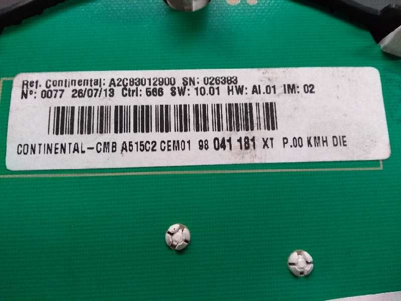 Recambio de cuadro instrumentos para citroen c3 1.4 hdi referencia OEM IAM A2C83012900 98041181XT 026383