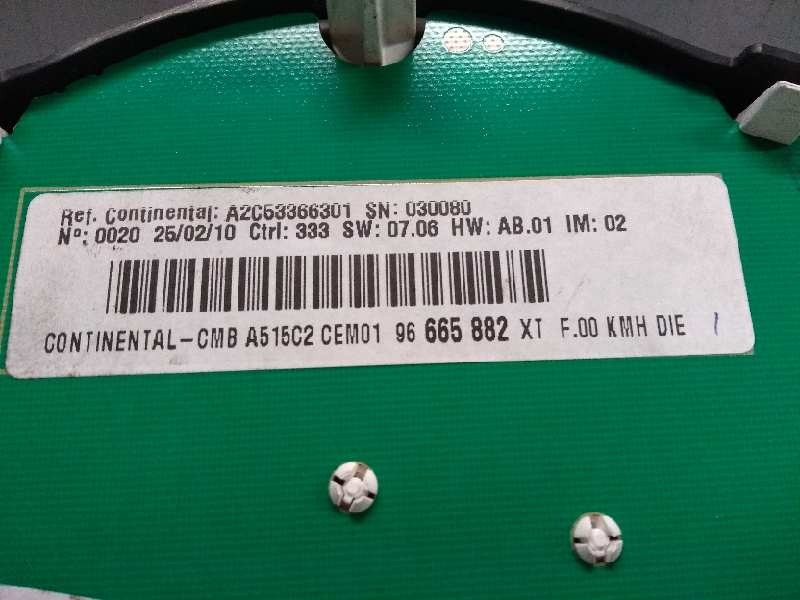 Recambio de cuadro instrumentos para citroen c3 1.4 hdi referencia OEM IAM A2C53366301 96665882XT 030080