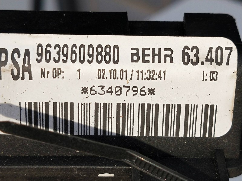 Recambio de resistencia calefaccion para peugeot 307 (s1) 2.0 hdi cat referencia OEM IAM 9639609880  