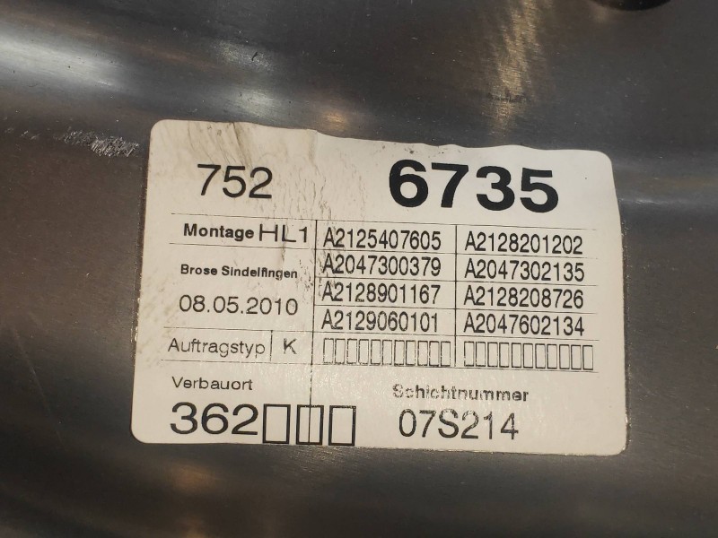 Recambio de elevalunas trasero izquierdo para mercedes clase e (w212) familiar 250 cdi blueefficiency (212.203) referencia OEM I