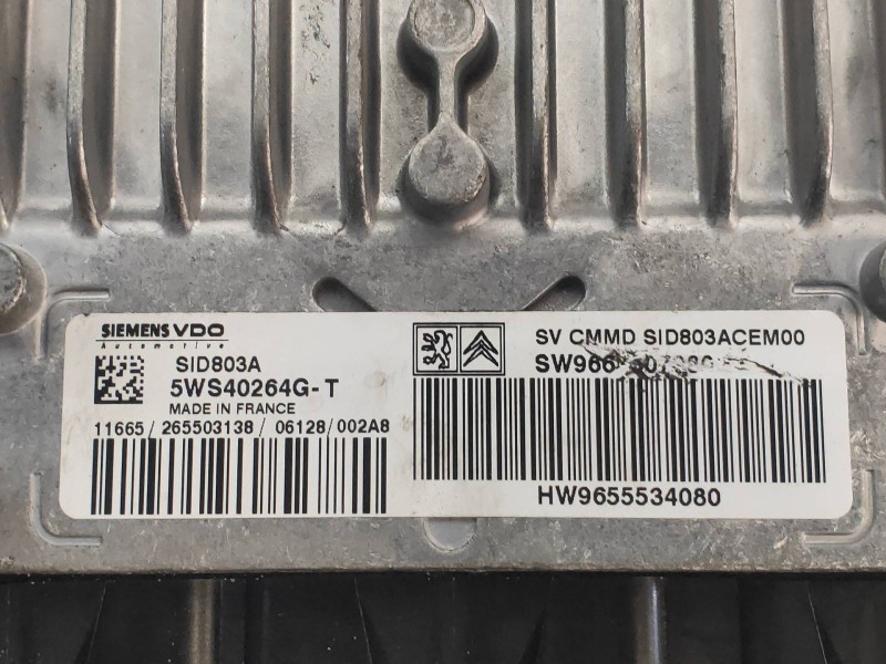 Recambio de centralita motor uce para peugeot 407 sw st confort referencia OEM IAM 5WS40264GT SW9663007980 HW9655534080 SID803A