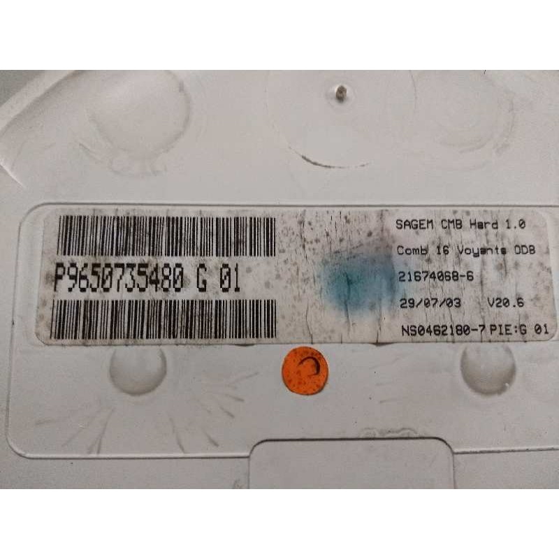 Recambio de cuadro instrumentos para citroen c3 pluriel 1.6 16v cat (nfu / tu5jp4) referencia OEM IAM P9650735480 G01 216740686