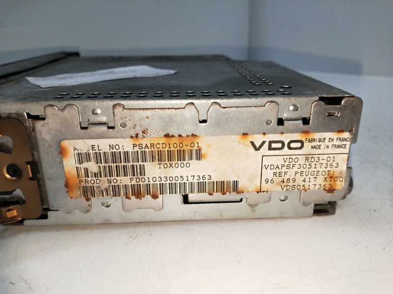 Recambio de sistema audio / radio cd para citroen c3 pluriel 1.6 16v cat (nfu / tu5jp4) referencia OEM IAM 96489417XT00  