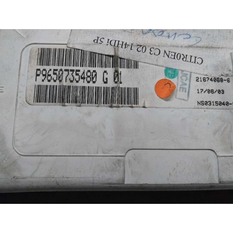 Recambio de cuadro instrumentos para citroen c3 1.4 hdi sx plus referencia OEM IAM P9650735480 G01 216740686 Recambio de cuadro instrumentos para citroen c3 1.4 hdi sx plus referencia OEM IAM P9650735480 G01 216740686