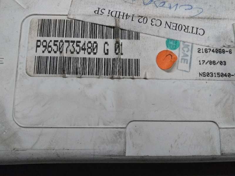 Recambio de cuadro instrumentos para citroen c3 1.4 hdi sx plus referencia OEM IAM P9650735480 G01 216740686 Recambio de cuadro instrumentos para citroen c3 1.4 hdi sx plus referencia OEM IAM P9650735480 G01 216740686