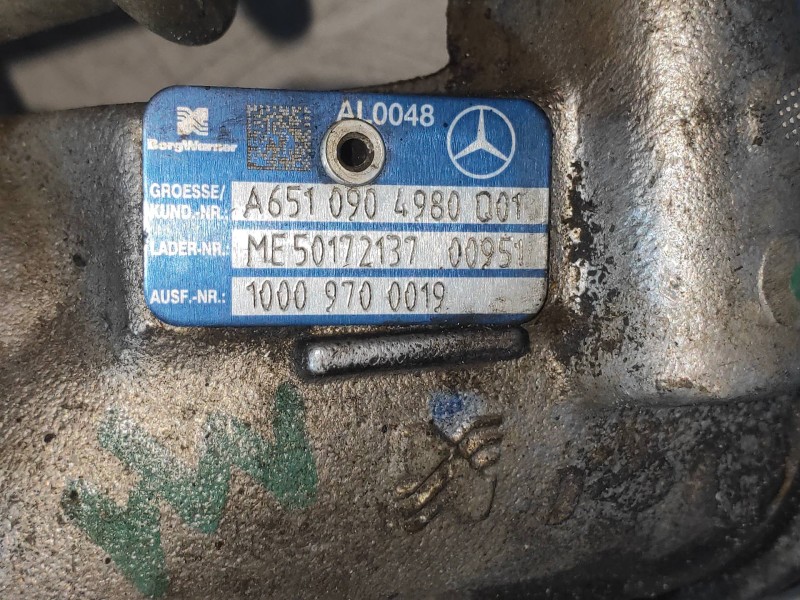 Recambio de turbocompresor para mercedes clase e (w212) familiar 250 cdi blueefficiency (212.203) referencia OEM IAM A6510904980