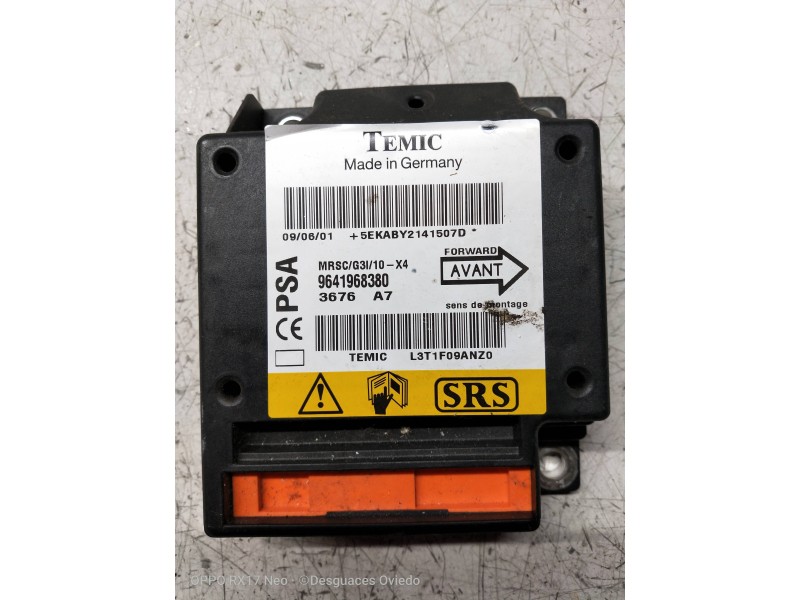 Recambio de centralita airbag para citroen c5 berlina 2.0 hdi sx referencia OEM IAM 9641968380  