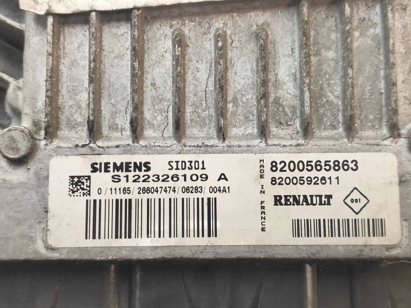 Recambio de centralita motor uce para renault scenic ii authentique referencia OEM IAM S122326109A 8200565863 8200592611 SID301 