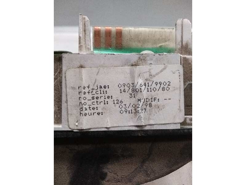 Recambio de cuadro instrumentos para citroen jumpy 1.9 diesel referencia OEM IAM 1480111080 09036419902  Recambio de cuadro instrumentos para citroen jumpy 1.9 diesel referencia OEM IAM 1480111080 09036419902