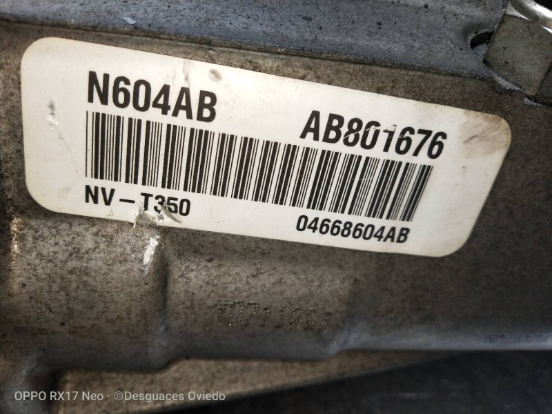 Recambio de caja cambios para chrysler neon (pl) 2.0 16v cat referencia OEM IAM N604AB AB8016776 NVT350