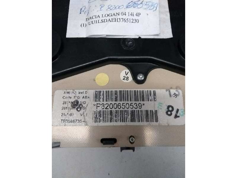 Recambio de cuadro instrumentos para dacia logan 1.4 cat referencia OEM IAM P8200650539 281184085D 281184147D1