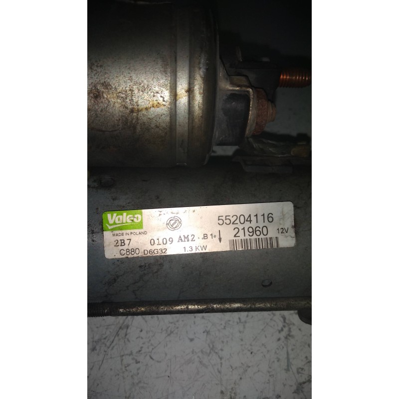Recambio de motor arranque para fiat grande punto (199) 1.3 16v multijet dynamic (66kw) referencia OEM IAM 55204116 VALEO 