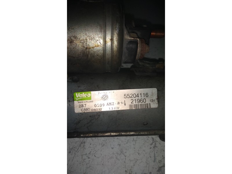 Recambio de motor arranque para fiat grande punto (199) 1.3 16v multijet dynamic (66kw) referencia OEM IAM 55204116 VALEO 