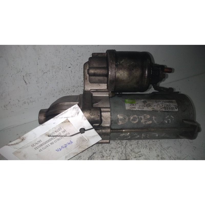 Recambio de motor arranque para fiat doblo cargo (223) 1.3 jtd referencia OEM IAM 518192660 21960 VALEO