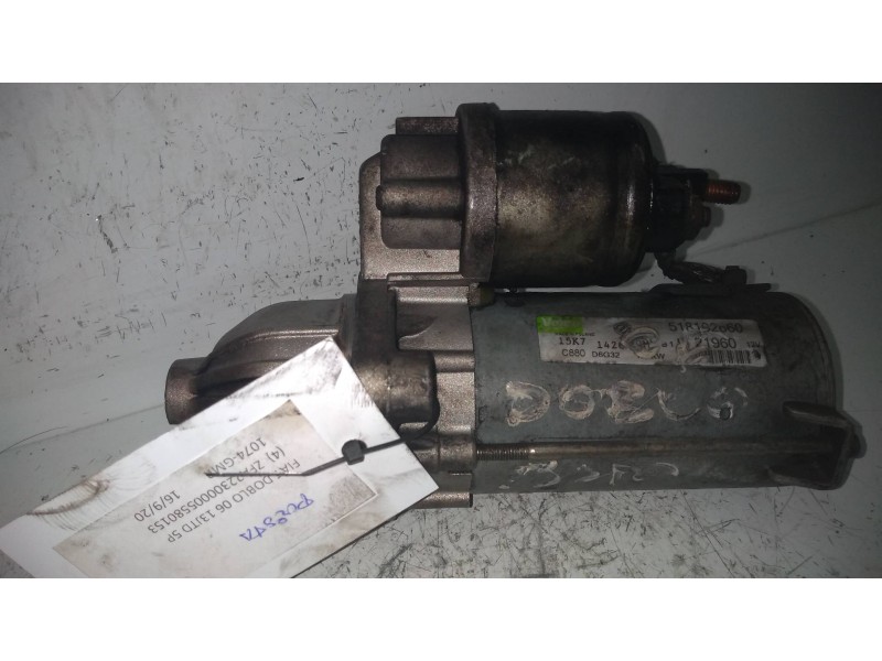 Recambio de motor arranque para fiat doblo cargo (223) 1.3 jtd referencia OEM IAM 518192660 21960 VALEO