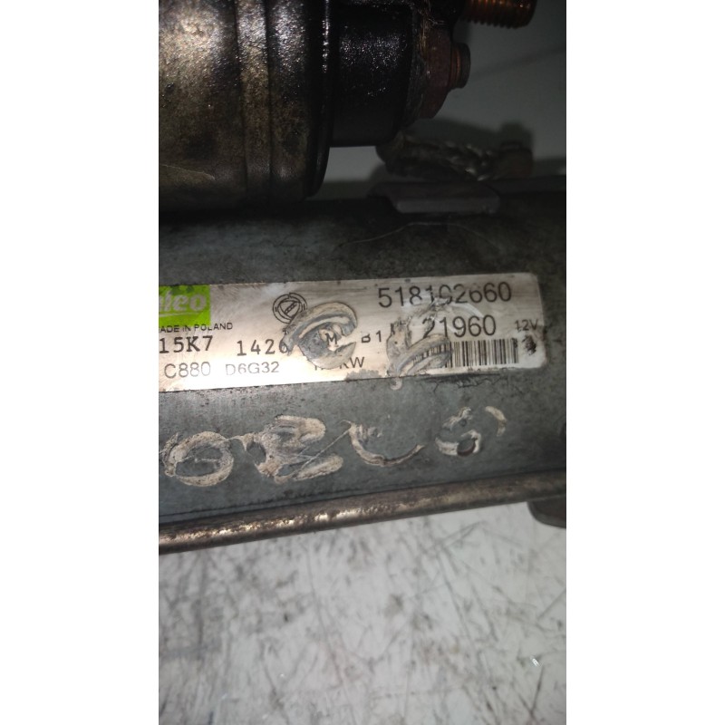 Recambio de motor arranque para fiat doblo cargo (223) 1.3 jtd referencia OEM IAM 518192660 21960 VALEO