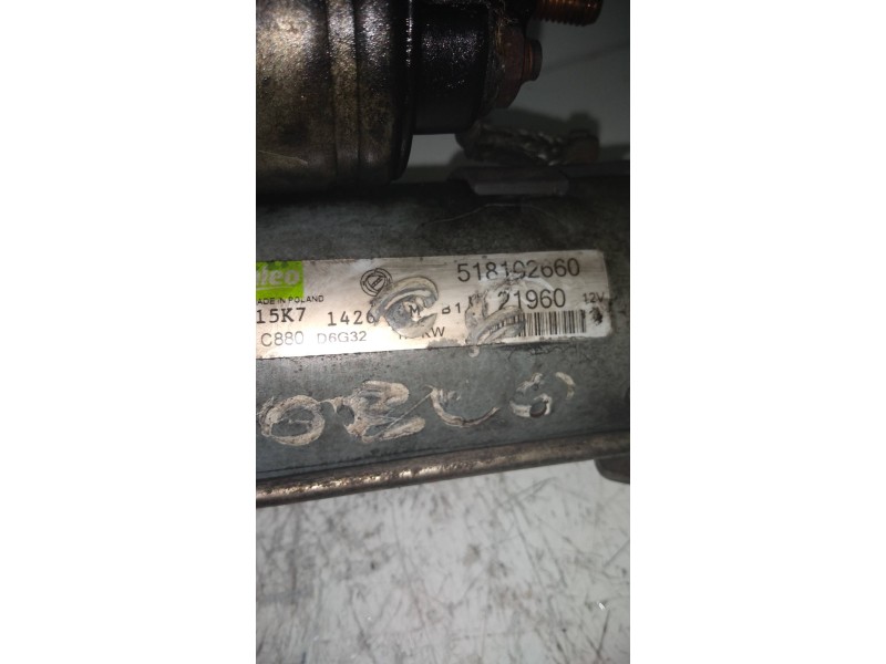 Recambio de motor arranque para fiat doblo cargo (223) 1.3 jtd referencia OEM IAM 518192660 21960 VALEO