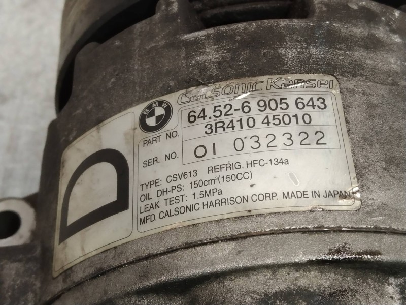 Recambio de compresor aire acondicionado para bmw serie 3 touring (e46) 320d referencia OEM IAM 64526905643 3R41045010 