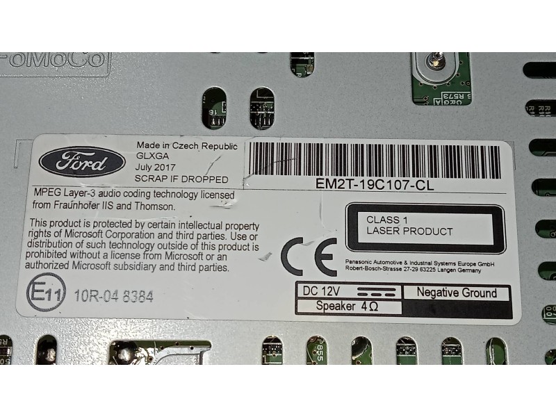 Recambio de sistema audio / radio cd para ford s-max titanium 4x4 referencia OEM IAM EM2T19C107CL  