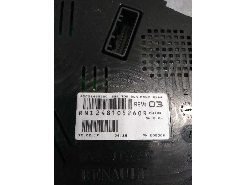 Recambio de cuadro instrumentos para renault megane iii berlina 5 p 1.6 dci diesel fap referencia OEM IAM A2C31455300 248105260R