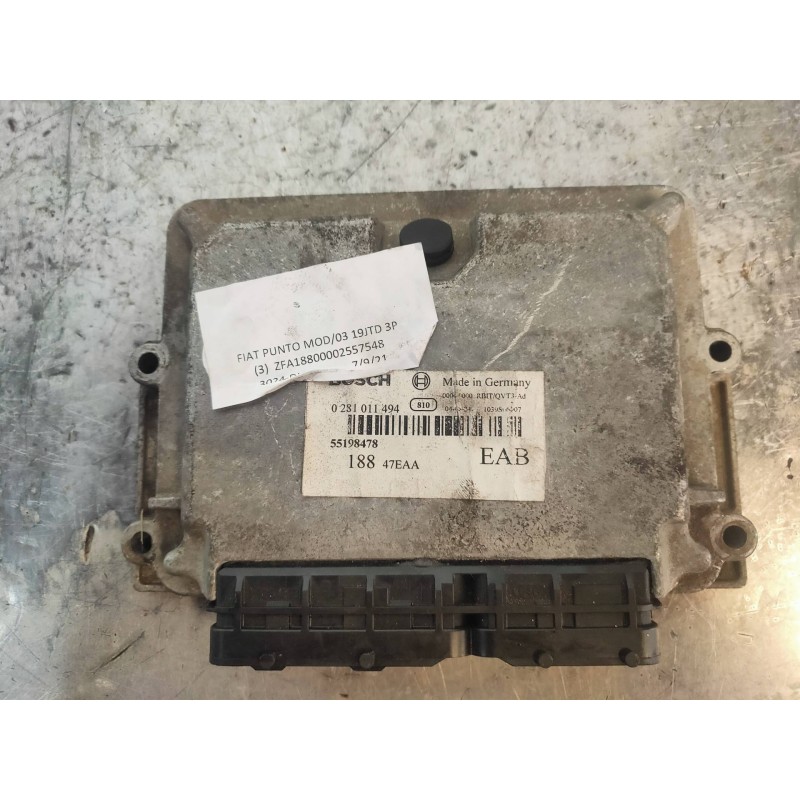 Recambio de centralita motor uce para fiat punto berlina (188) 1.9 jtd cat referencia OEM IAM 0281011494 55198478 18847EAA
