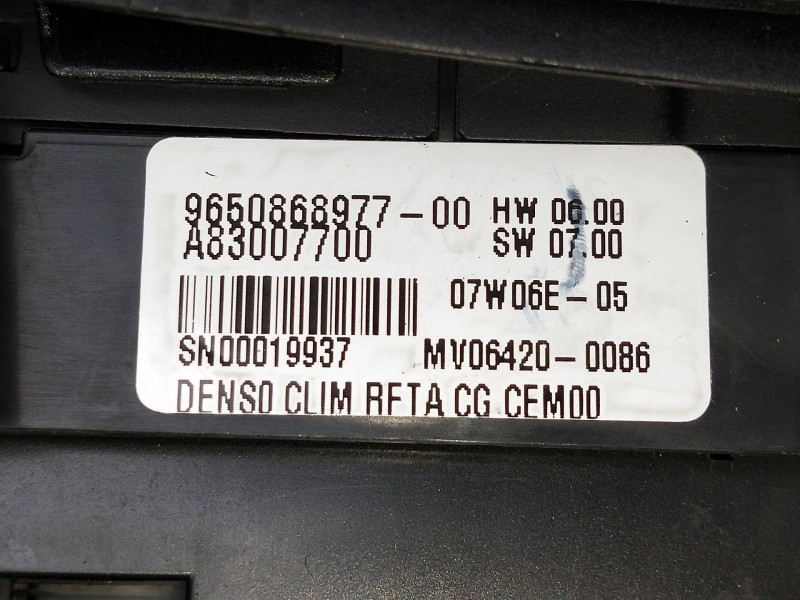 Recambio de mando calefaccion / aire acondicionado para citroen c4 picasso sx referencia OEM IAM 965086897700 A83007700 