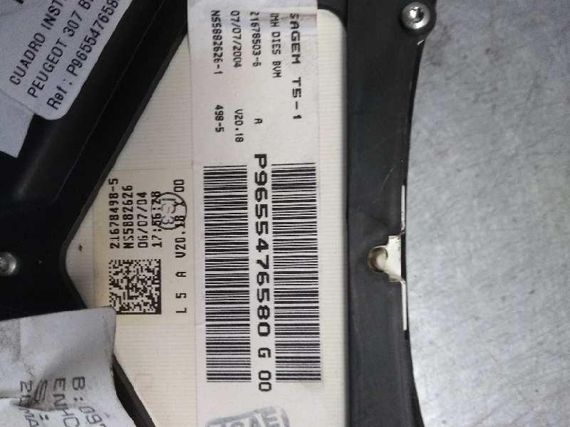 Recambio de cuadro instrumentos para peugeot 307 break / sw (s1) sw pack referencia OEM IAM P9655476580 G00 NS58882626I