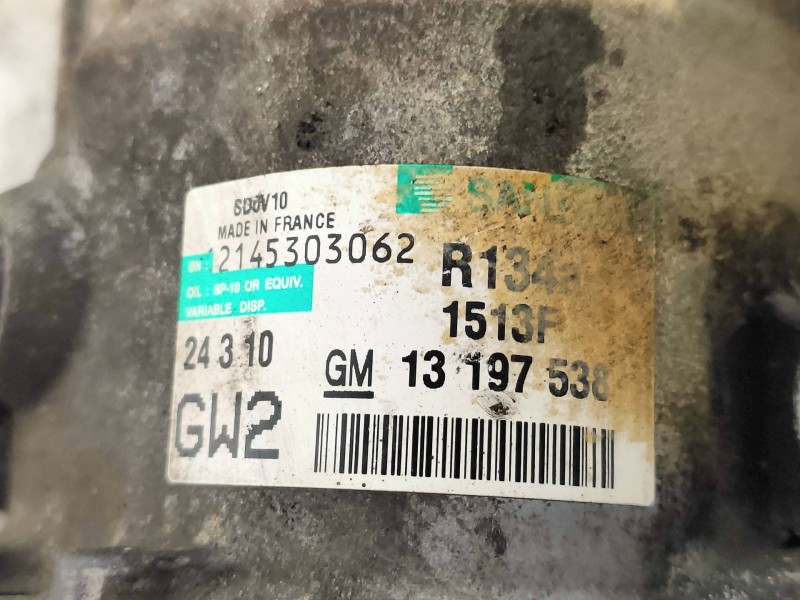 Recambio de compresor aire acondicionado para opel combo (corsa c) 1.3 16v cdti referencia OEM IAM SD6V101513F 13197538 SANDEN