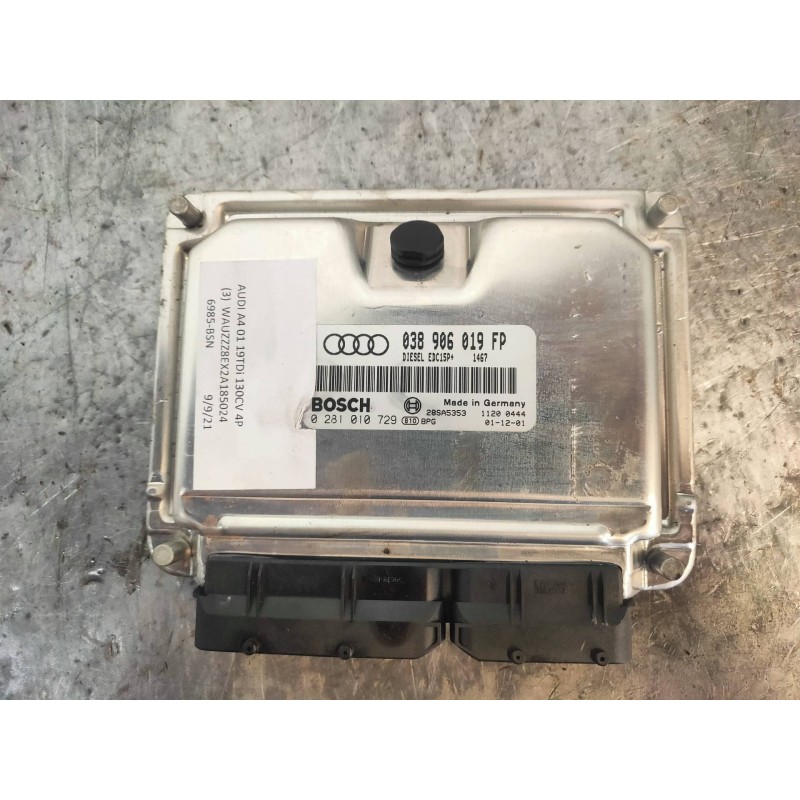 Recambio de centralita motor uce para audi a4 berlina (8e) 1.9 tdi (96kw) referencia OEM IAM 0281010729 038906019FP 
