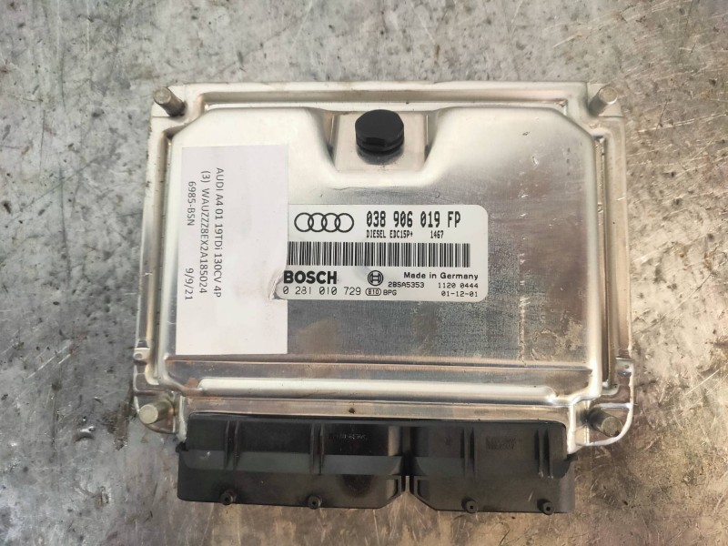 Recambio de centralita motor uce para audi a4 berlina (8e) 1.9 tdi (96kw) referencia OEM IAM 0281010729 038906019FP 