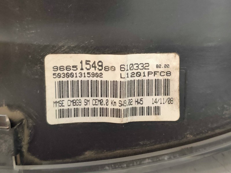 Recambio de cuadro instrumentos para peugeot expert kasten furg. referencia OEM IAM 9665154980 503001315902 