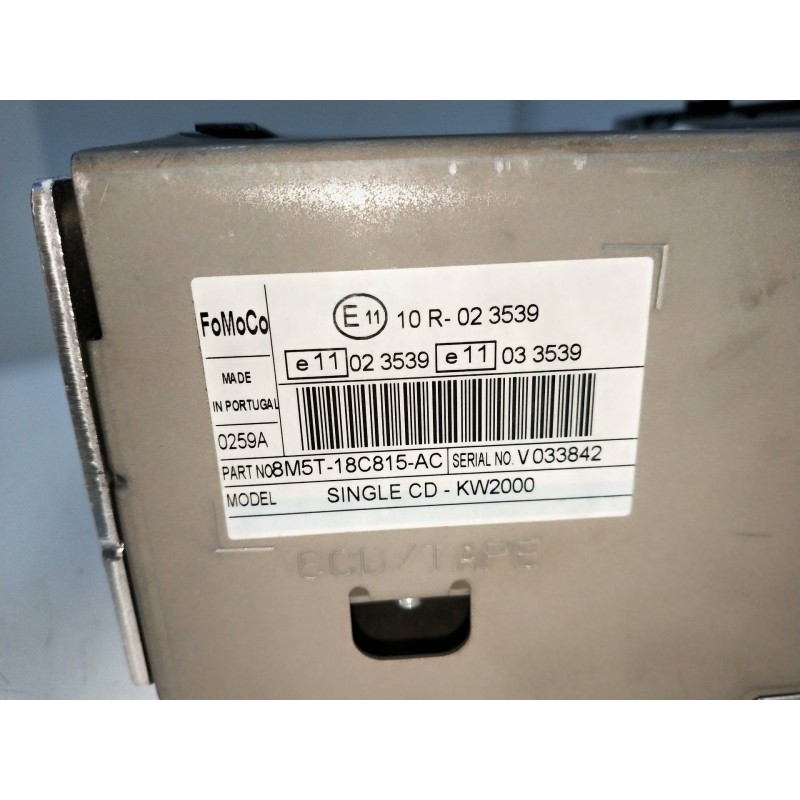 Recambio de sistema audio / radio cd para ford focus lim. (cb4) 1.6 tdci cat referencia OEM IAM 8M5T18C815AC  