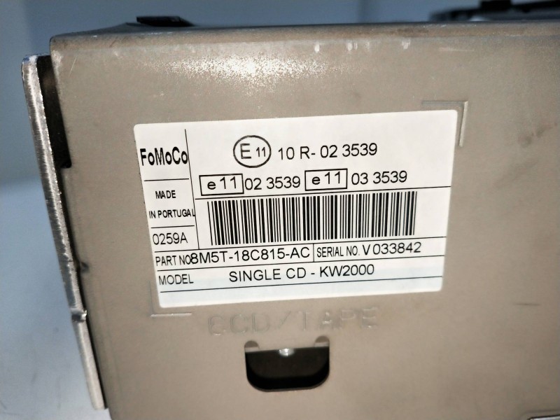 Recambio de sistema audio / radio cd para ford focus lim. (cb4) 1.6 tdci cat referencia OEM IAM 8M5T18C815AC  