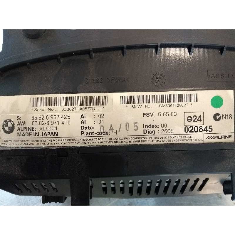 Recambio de pantalla multifuncion para bmw serie 5 touring (e61) 525d referencia OEM IAM 65826962425 65826971415 696242502T AL60