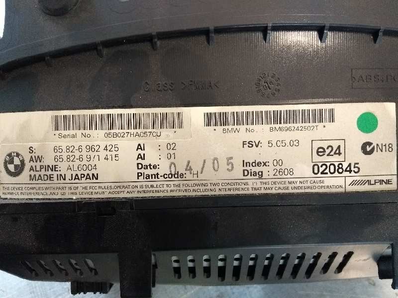 Recambio de pantalla multifuncion para bmw serie 5 touring (e61) 525d referencia OEM IAM 65826962425 65826971415 696242502T AL60