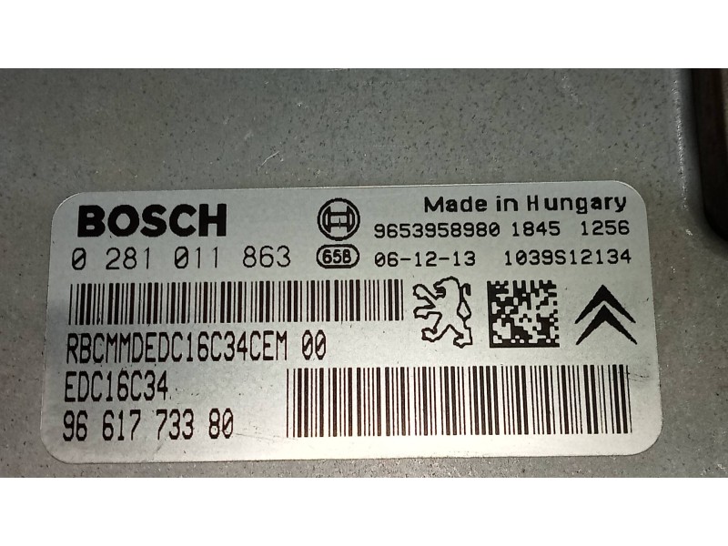 Recambio de centralita motor uce para peugeot 307 berlina (s2) d-sign referencia OEM IAM 0281011863  