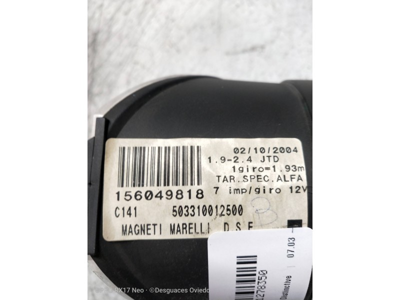 Recambio de cuadro cuentakm para alfa romeo 156 1.9 jtd 16v distinctive referencia OEM IAM 156049818 503310012500 