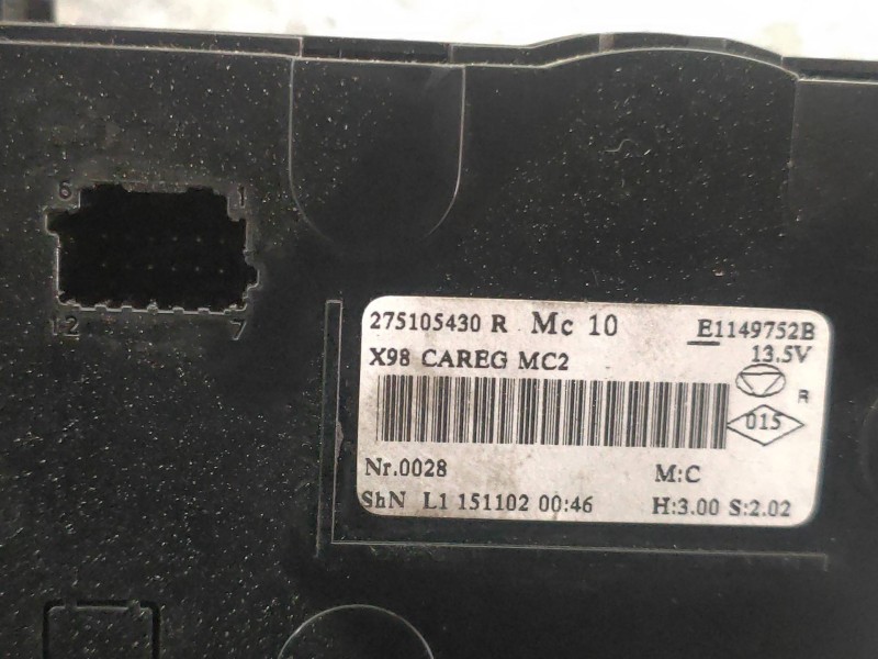Recambio de mando calefaccion / aire acondicionado para renault clio iv limited referencia OEM IAM 275105430R E1149752B 