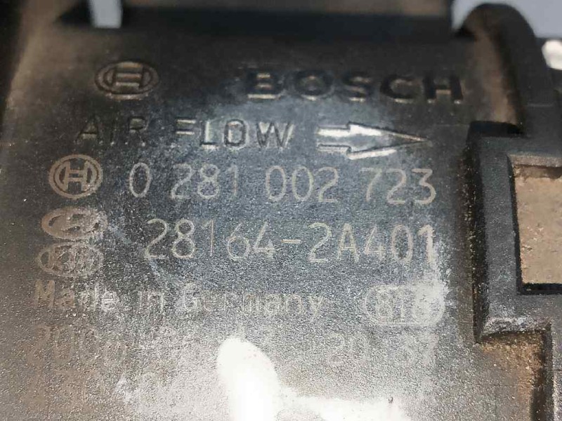 Recambio de caudalimetro para kia rio 1.5 crdi referencia OEM IAM 0281002723 281642A401 BOSCH Recambio de caudalimetro para kia rio 1.5 crdi referencia OEM IAM 0281002723 281642A401 BOSCH