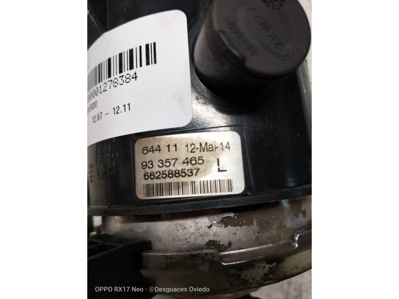 Recambio de faro antiniebla izquierdo para opel zafira b enjoy referencia OEM IAM 93357465 662588537 