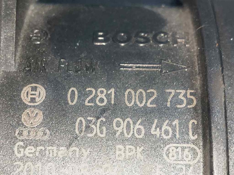 Recambio de caudalimetro para volkswagen passat berlina (3b3) 2.0 tdi dpf referencia OEM IAM 0281002735 03G906461C BOSCH Recambio de caudalimetro para volkswagen passat berlina (3b3) 2.0 tdi dpf referencia OEM IAM 0281002735 03G906461C BOSCH
