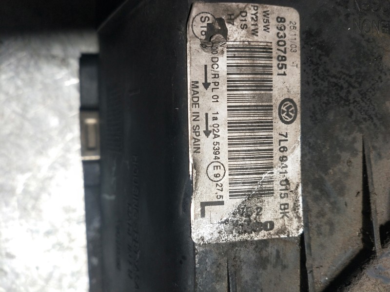 Recambio de faro izquierdo para volkswagen touareg (7la) tdi r5 referencia OEM IAM 89307851 3D0909157 7L6941015BK
