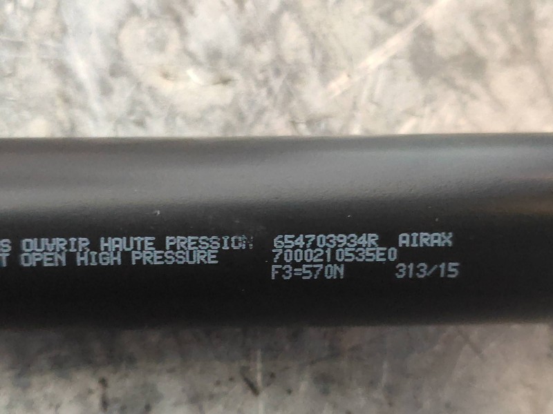 Recambio de amortiguadores capo para renault clio iv limited referencia OEM IAM 654703934R  