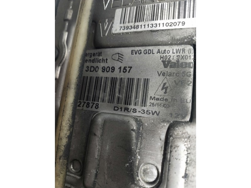 Recambio de faro izquierdo para volkswagen touareg (7la) tdi r5 referencia OEM IAM 89307851 3D0909157 7L6941015BK