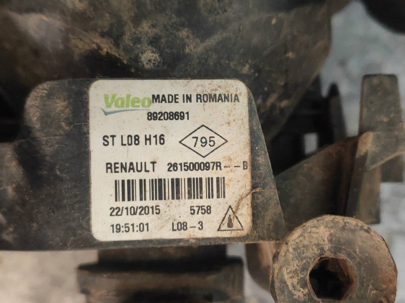 Recambio de faro antiniebla derecho para renault clio iv limited referencia OEM IAM 261500097R 89208691 