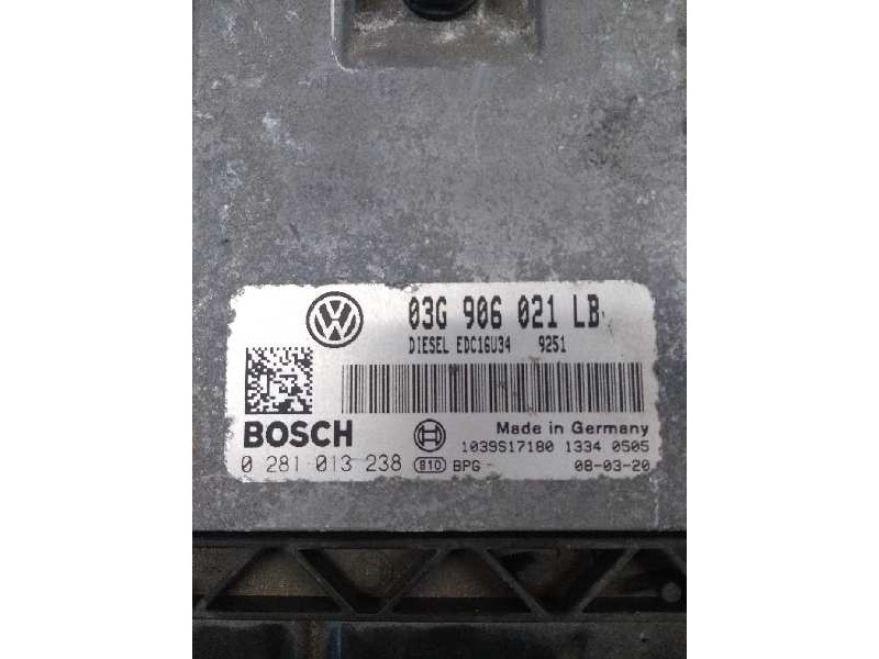 Recambio de centralita motor uce para skoda octavia berlina (1z3) active referencia OEM IAM 0281013238 03G906021LB EDC16U34
