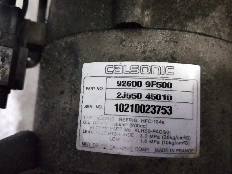 Recambio de compresor aire acondicionado para nissan almera (n16/e) 1.8 16v cat referencia OEM IAM 926009F500 2J55045010 